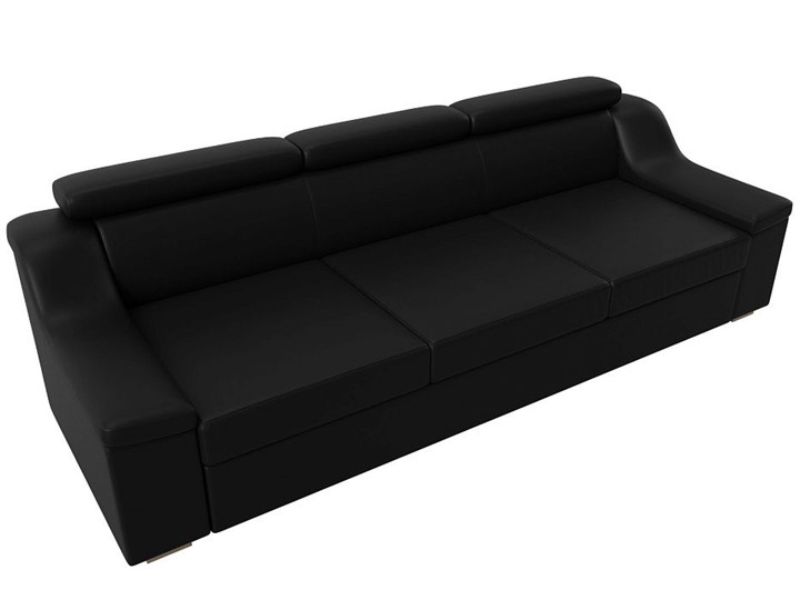 Прямой диван Линдос, Черный (Экокожа) в Элисте - изображение 3