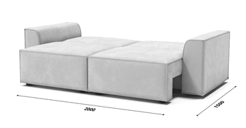 Прямой диван Лофт БЛ1-БП1 (НПБ/Еврокнижка) в Элисте - предосмотр 4