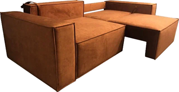 Прямой диван Лофт БЛ2-БП2 (Ремни/Еврокнижка) в Элисте - предосмотр 2