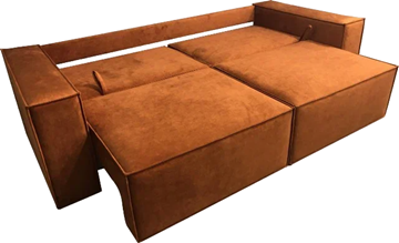 Прямой диван Лофт БЛ2-БП2 (Ремни/Еврокнижка) в Элисте - предосмотр 3