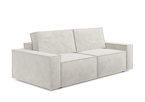Прямой диван Loft, Микровелюр белый в Элисте - изображение