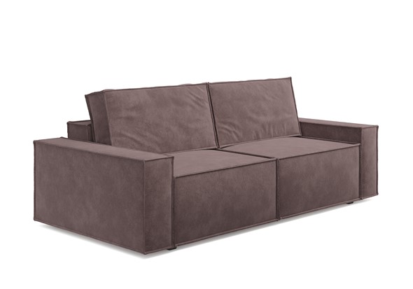 Прямой диван Loft, Микровелюр кофе в Элисте - изображение