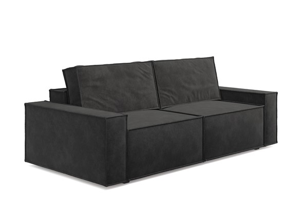 Прямой диван Loft, Микровелюр серый в Элисте - изображение