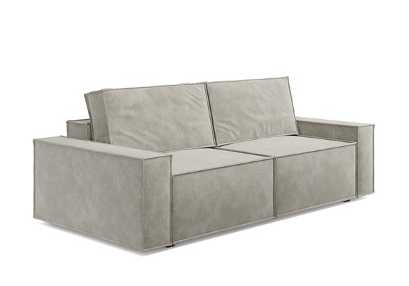 Прямой диван Loft, Микровелюр светло-серый в Элисте - изображение