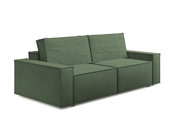 Прямой диван Loft, Рогожка зеленый в Элисте - изображение