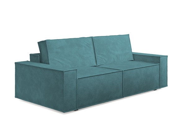 Прямой диван Loft, велюр Лофти лазурный в Элисте - изображение