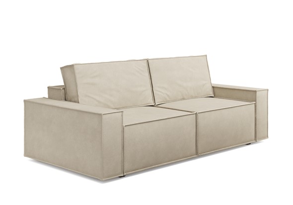 Прямой диван Loft, Замша кремовый в Элисте - изображение