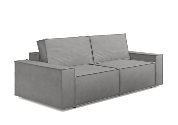 Прямой диван Loft, Замша серый в Элисте - изображение