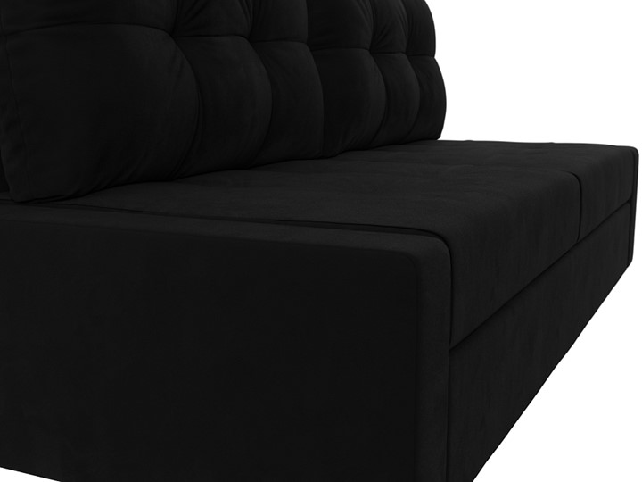 Прямой диван Мартин, Черный (микровельвет) в Элисте - изображение 3