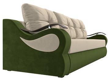 Прямой диван Меркурий еврокнижка, Бежевый/зеленый (микровельвет) в Элисте - предосмотр 2