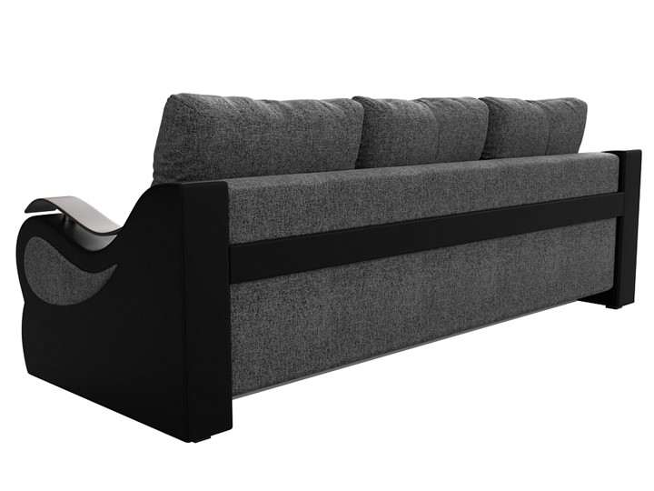 Прямой диван Меркурий еврокнижка, Серый/черный (рогожка/экокожа) в Элисте - изображение 6