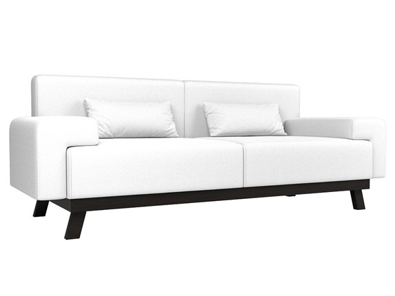 Прямой диван Мюнхен, Белый (экокожа) в Элисте - изображение