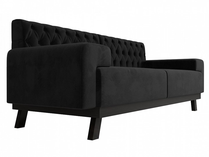 Прямой диван Мюнхен Люкс, Черный (Велюр) в Элисте - изображение 2