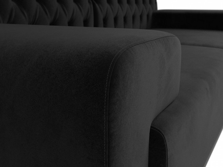 Прямой диван Мюнхен Люкс, Черный (Велюр) в Элисте - изображение 3