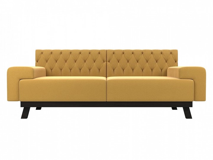 Прямой диван Мюнхен Люкс, Желтый (Микровельвет) в Элисте - изображение 1