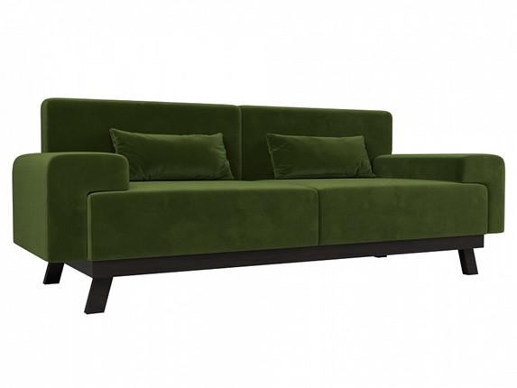 Прямой диван Мюнхен, Зеленый (микровельвет) в Элисте - изображение