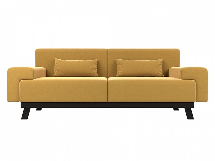 Прямой диван Мюнхен, Желтый (микровельвет) в Элисте - изображение 1