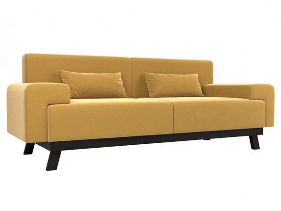 Прямой диван Мюнхен, Желтый (микровельвет) в Элисте - изображение