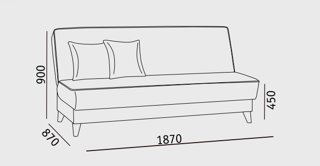 Прямой диван Наварра 2 БД в Элисте - изображение 5