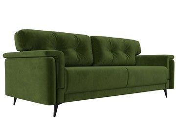 Прямой диван Оксфорд, Зеленый (Микровельвет) НПБ в Элисте