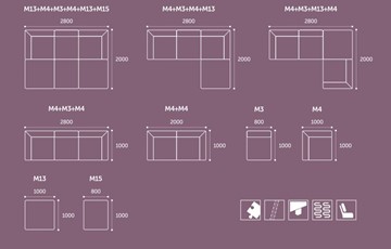 Модульный диван Олимп (м4+м3+м4) в Элисте - предосмотр 3