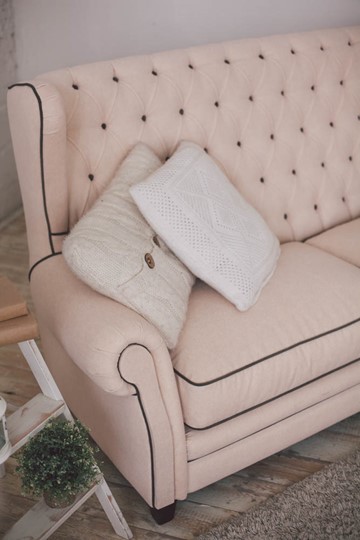 Прямой диван Оливер 2М с каретной стяжкой в Элисте - изображение 6