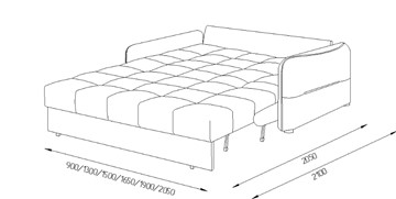 Прямой диван Токио 2 165 (ППУ) в Элисте - предосмотр 5
