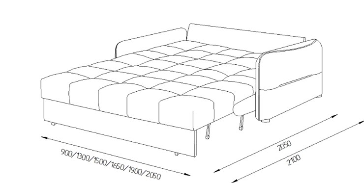Прямой диван Токио 2 165 (ППУ) в Элисте - изображение 5