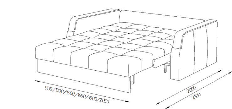Прямой диван Турин 2 130 (НПБ) в Элисте - изображение 2