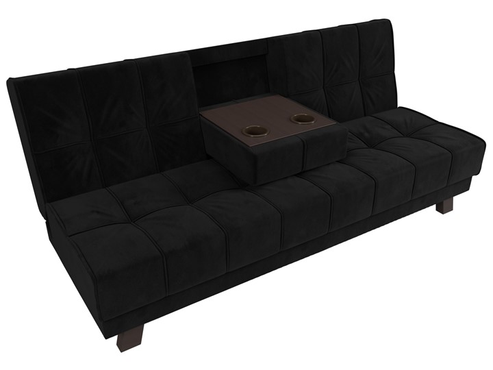 Прямой диван Винсент, Черный (велюр) в Элисте - изображение 7