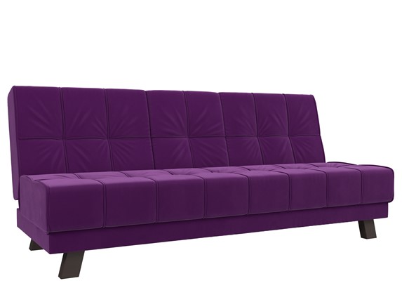 Диван прямой раскладной Винсент, Фиолетовый (микровельвет) в Элисте - изображение