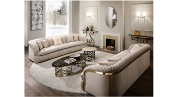 Прямой диван Бурже, с металлическим декором в Элисте - предосмотр 1