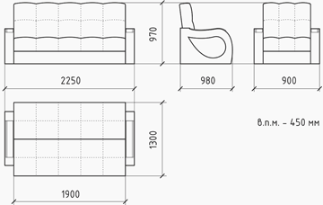 Прямой диван Лазурит 8 БД в Элисте - предосмотр 5