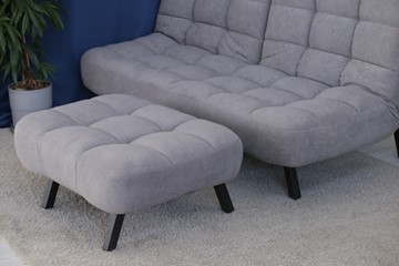 Комплект мебели Абри цвет серый диван + пуф опора металл в Элисте