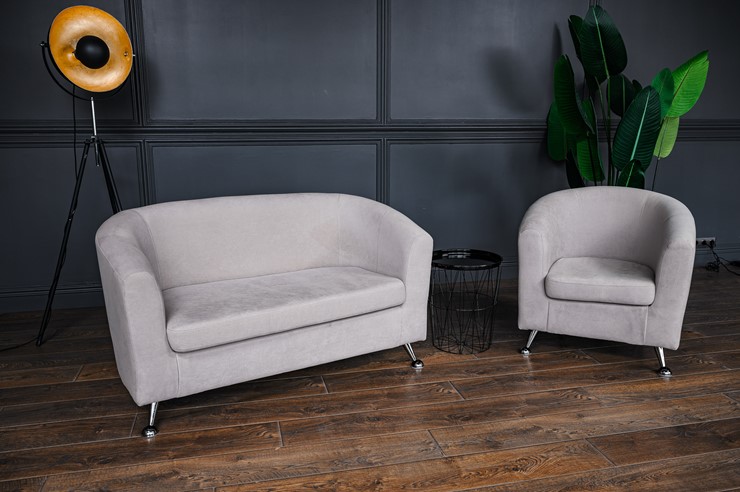 Комплект мебели Брамс  цвет бежевый диван 2Д + кресло в Элисте - изображение 1