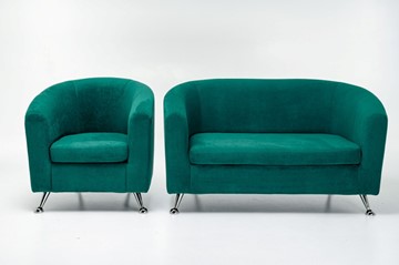 Комплект мебели Брамс  цвет изумрудный диван 2Д + кресло в Элисте - предосмотр 1