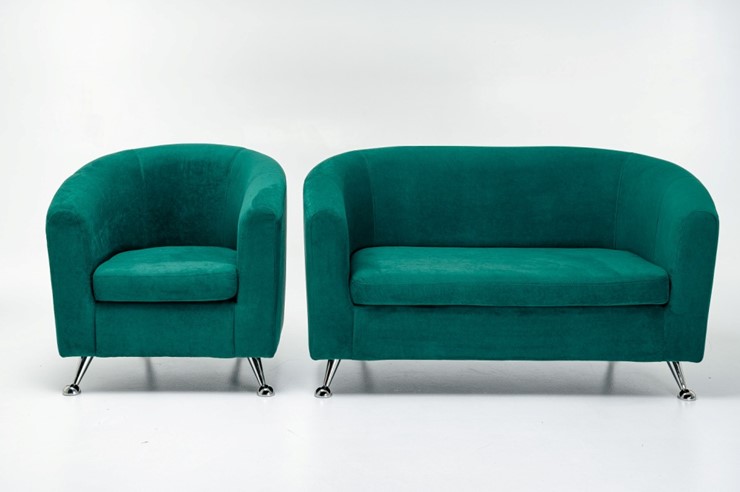 Комплект мебели Брамс  цвет изумрудный диван 2Д + кресло в Элисте - изображение 1
