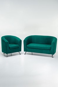 Комплект мебели Брамс  цвет изумрудный диван 2Д + кресло в Элисте - предосмотр 4