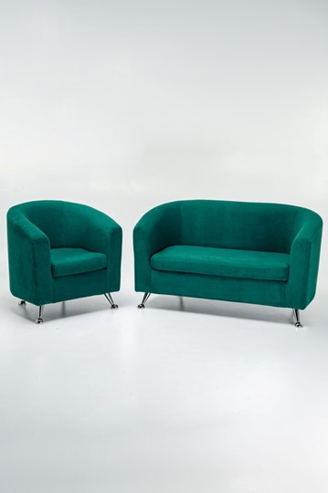 Комплект мебели Брамс  цвет изумрудный диван 2Д + кресло в Элисте - изображение 4