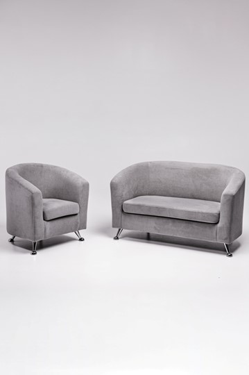 Комплект мебели Брамс  цвет серый диван 2Д + кресло в Элисте - изображение 1