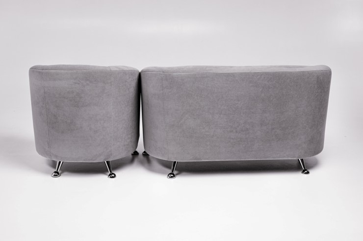 Комплект мебели Брамс  цвет серый диван 2Д + кресло в Элисте - изображение 2