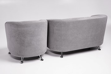 Комплект мебели Брамс  цвет серый диван 2Д + кресло в Элисте - предосмотр 3
