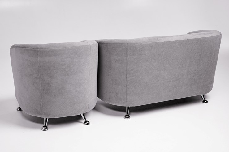 Комплект мебели Брамс  цвет серый диван 2Д + кресло в Элисте - изображение 3
