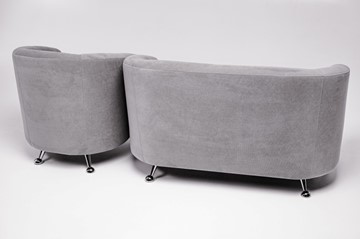 Комплект мебели Брамс  цвет серый диван 2Д + кресло в Элисте - предосмотр 4