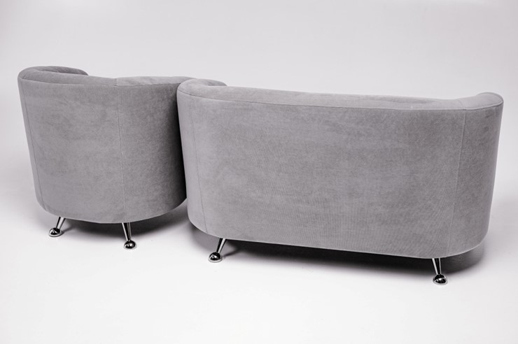 Комплект мебели Брамс  цвет серый диван 2Д + кресло в Элисте - изображение 4