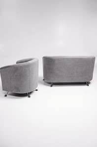 Комплект мебели Брамс  цвет серый диван 2Д + кресло в Элисте - предосмотр 5