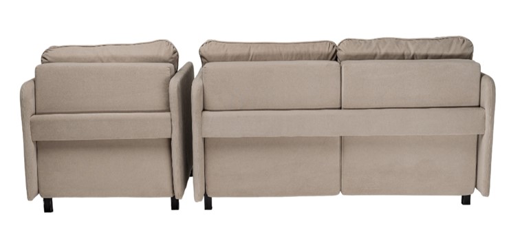 Комплект мебели диван + кресло-кровать Бэст бежевый в Элисте - изображение 1