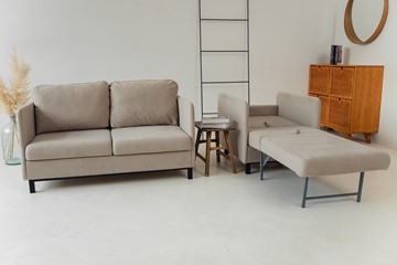 Комплект мебели диван + кресло-кровать Бэст бежевый в Элисте - предосмотр 6