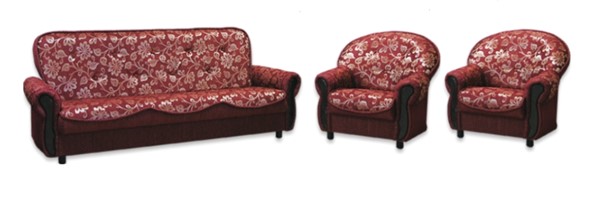 Прямой диван Элегия БД + 2 кресла (комплект) в Элисте - изображение