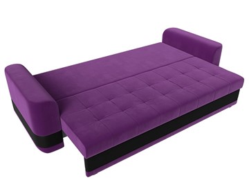 Прямой диван Честер, Фиолетовый/черный (вельвет/экокожа) в Элисте - предосмотр 6